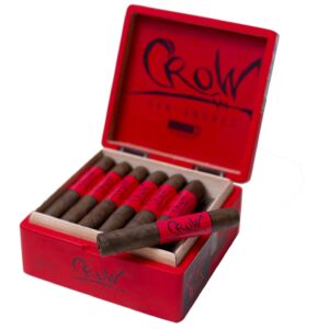 Crow Robusto open cigar side
