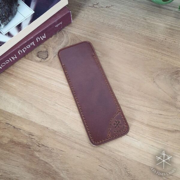 tan leather sheath for les fines lames cigar cutter1