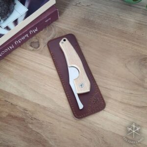 tan leather sheath for les fines lames cigar cutter2