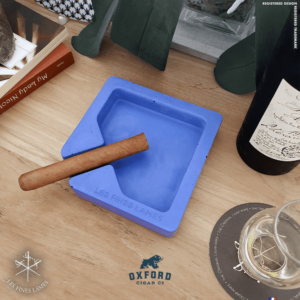 monad concrete ashtray blue