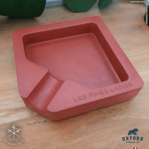 monad concrete ashtray red 2