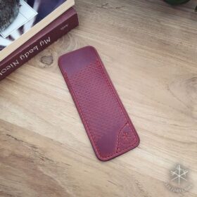 Cherry Red Racing Leather Sheath for Les Fines Lames Cutter - Cigar
