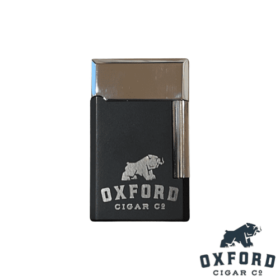 Oxford Matte Black Double Flint Lighter - Cigar