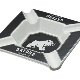 Oxford Matte Black & Silver Ashtray - Cigar