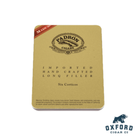 Padrón Corticos Tin Maduro — tin of 6 Nicaraguan maduro mini cigars