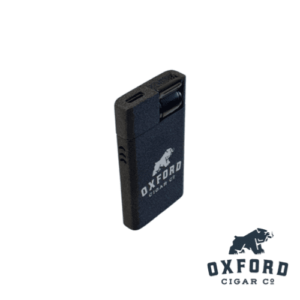 Oxford Flatso Torch Lighter Black Crackle Left Sideshot