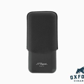 S.T. Dupont Black Grained and Matt Triple Cigar Case - Cigar