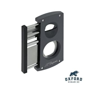 S.t. Dupont Matte Double Blade Cigar Cutter Graphite ST DUPONT MATTE DOUBLE BLADE CIGAR CUTTER GRAPHITE OPEN