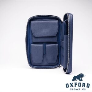 Peter James Modi Cigar Case Navy Blue Peter James Modi Cigar Case Navy Blue - Cigar Close-Up