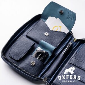 Peter James Modi Cigar Case Navy Blue Peter James Modi Cigar Case Navy Blue - Cigar Close-Up
