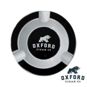 Oxford Beatrix Black And White Ceramic Cigar Ashtray Oxford Beatrix Black and White Ceramic Cigar Ashtray Top View