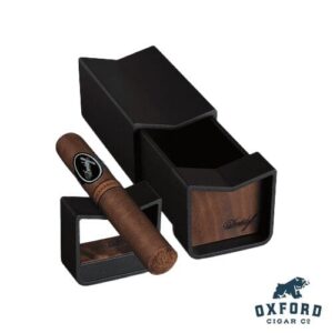 Davidoff Sliding Ashtray Davidoff Sliding Ashtray Black and Wood with Cigar Resting