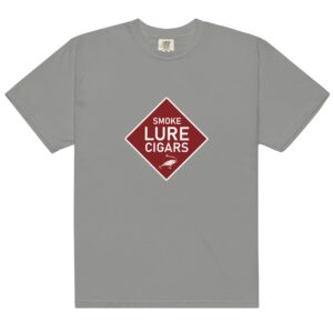 Smoke Lure Cigars T-Shirt unisex garment dyed heavyweight t shirt grey front 659b6b90e578a