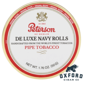 Peterson De Luxe Navy Rolls Pipe Tobacco 1.76oz Tin