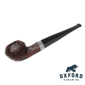 Peterson Junior Rusticated Nickel Mounted Straight Bulldog Fishtail