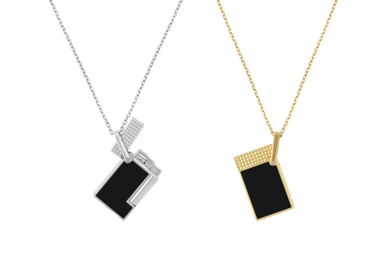 S.T. Dupont Lighter Necklace Black Lacquer Gold Silver 768x512 joW5zT