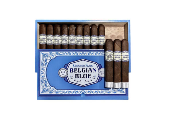Elegant cigar box with Belgian Blue cigars