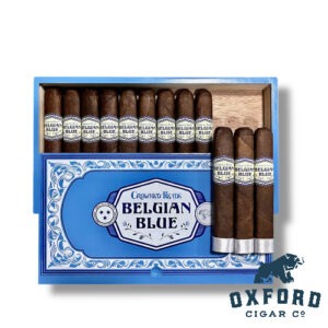 Cigars in a blue wooden box