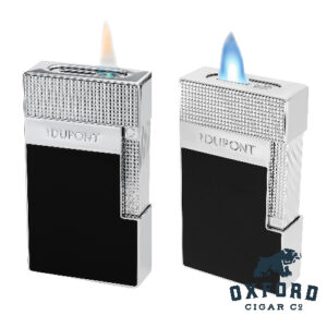 S.t. Dupont Table Lighter Black &Amp; Chrome Blank 23