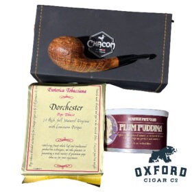 Box of Esoterica Dorchester Bag & Chacom Oscar Eltang Sandblast Pipe Bundle - Pipe Tobacco