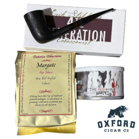 Box of Esoterica Margate Bag & 4th Generation 10th Anniversary Sandblast Pipe Bundle - Pipe Tobacco