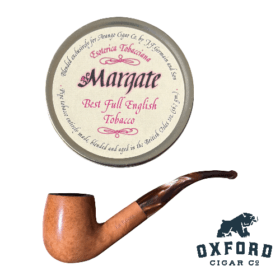 La Rocca Italian Pipe with Lucite Stem + Esoterica Margate Tin - Pipe Tobacco