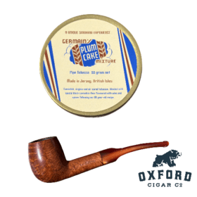 La Rocca Italian Pipe with Lucite Stem + Germain’s Plum Cake Mixture 2.0 - Pipe Tobacco