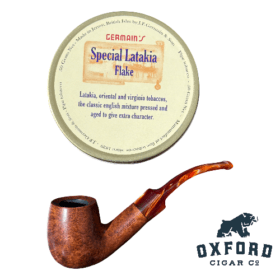 La Rocca Italian Pipe with Lucite Stem + Germain’s Special Latakia Flake - Pipe Tobacco