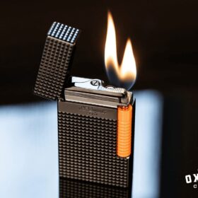 S.T. Dupont Fluo Orange Le Grand Lighter - Cigar