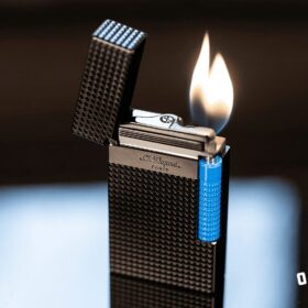 S.T. Dupont Fluo Blue Le Grand Lighter - Cigar