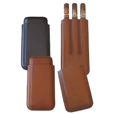 3 Finger Bonded Leather Cigar Travel Case 3 Finger Bonded Leather Cigar Travel Case