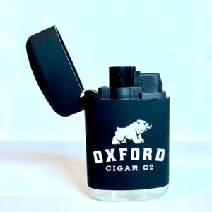 Oxford Black Single Torch Lighter Oxford Single Jet Lighter Black Side Open
