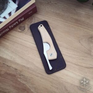 Burgundy Leather Sheath For Les Fines Lames Cutter burgundy leather sheath for les fines lames cigar cutter2