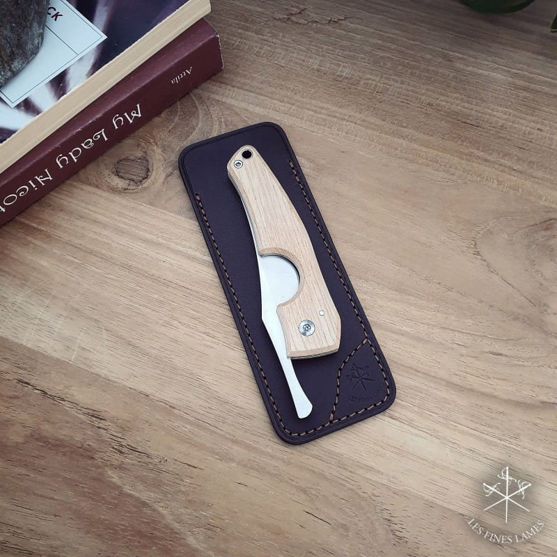 Burgundy Leather Sheath For Les Fines Lames Cutter Burgundy Leather Sheath for Les Fines Lames Cutter - Image 2