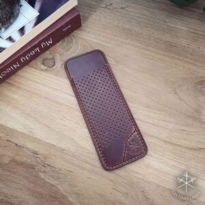 Vintage Racing Leather Sheath For Les Fines Lames Cutter vintage racing leather sheath for le petit cigar cutter1