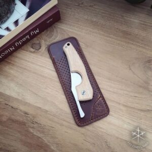 Vintage Racing Leather Sheath For Les Fines Lames Cutter vintage racing leather sheath for le petit cigar cutter2