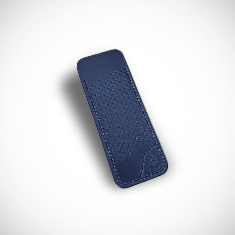 Petrol Blue Racing Leather Sheath For Les Fines Lames Cutter Petrol Blue Racing Leather Sheath for Les Fines Lames Cutter - Image 2
