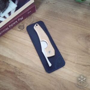 Petrol Blue Racing Leather Sheath For Les Fines Lames Cutter petrol blue racing leather sheath for le petit cigar cutter2