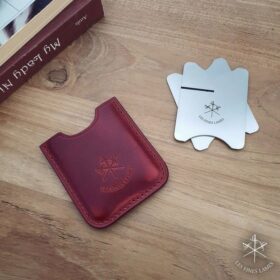 Cherry Red Leather Cigar Stand Les Fines Lames