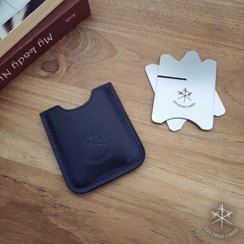 Petrol Blue Leather Cigar Stand Les Fines Lames Petrol Blue Leather Cigar Stand Les Fines Lames