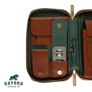 Peter James Cognac Forest Handmade Leather Organizer Cognac Forest Left Side