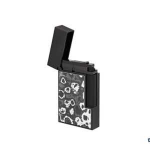 S.t. Dupont Ligne 2 Dark Storm Carbon Lighter ST Dupont Line 2 Carbon Dark Storm Open