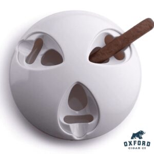 Ash Stay Sealing Windproof Cigar Ashtray Ash Stay Sealing Windproof Cigar Ashtray White