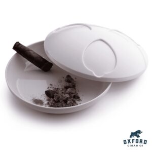 Ash Stay Sealing Windproof Cigar Ashtray Ash Stay Sealing Windproof Cigar Ashtray White 4