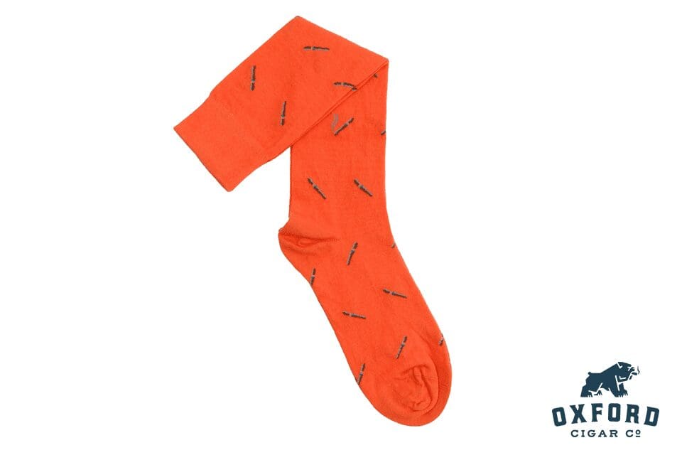 Casdagli Smoking Socks Orange Over-The Calf Casdagli Smoking Socks Orange Over-The Calf - Image 2