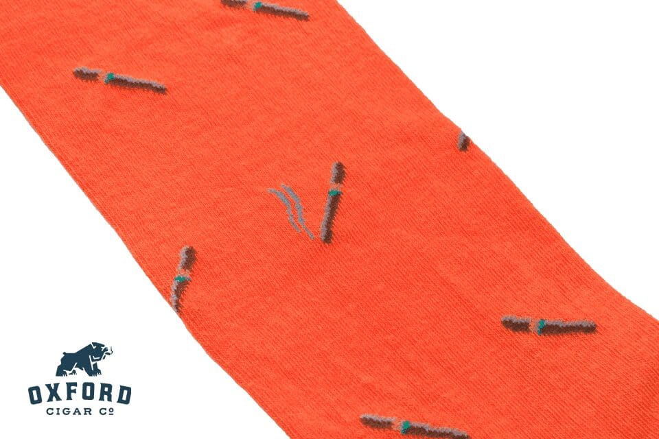 Casdagli Smoking Socks Orange Over-The Calf Casdagli Smoking Socks Orange Over-The Calf - Image 3