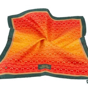 Casdagli The Peacock Silk Pocket Square - Cigar