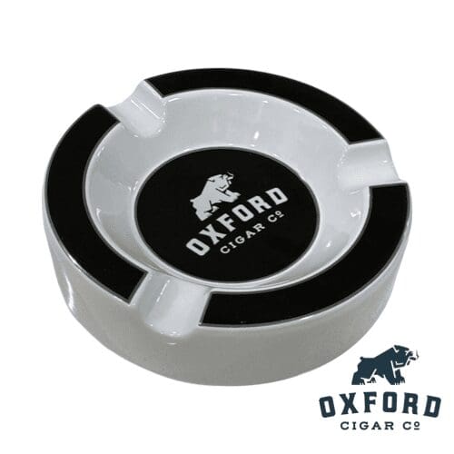 Oxford Beatrix Black And White Ceramic Cigar Ashtray Oxford Beatrix Black and White Ceramic Cigar Ashtray