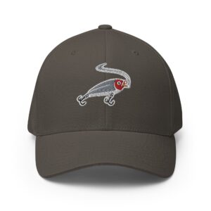Lure Cigars Iconic Smoking Lure Flex-Fit Cap closed back structured cap dark grey front 659c403e5ad19