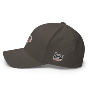 Lure Cigars Iconic Smoking Lure Flex-Fit Cap closed back structured cap dark grey left 659c3f0875bab